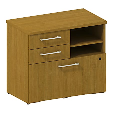 BBF 300 Series Lateral File, Lower Pile/File Cabinet, 26"H x 29 4/5"W x 17"D, Modern Cherry, Standard Delivery Service