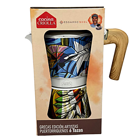 Cocina Criolla Greca 6-Cup Chef Edgardo Noel Primula Classic Stovetop Espresso And Coffee Maker, Multicolor, Total Qty 1