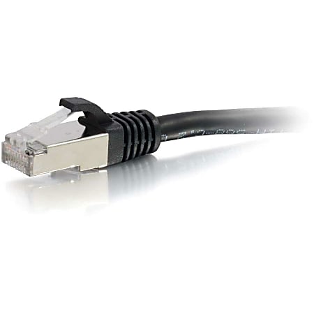 C2G 10ft Cat6 Snagless Shielded (STP) Network Patch Cable - Black - 10 ft Category 6 Network Cable for Network Device - First End: 1 x RJ-45 Male Network - Second End: 1 x RJ-45 Male Network - Patch Cable - Shielding - Gold, Nickel Plated Connector