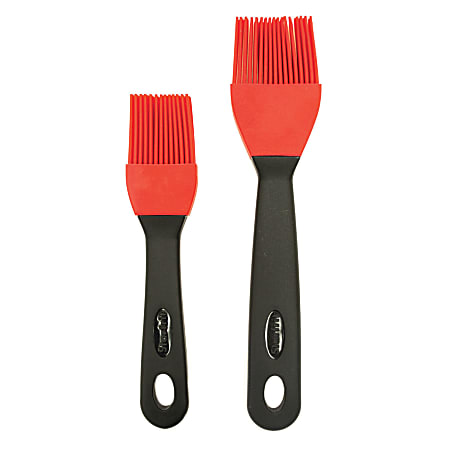 Starfrit® Silicone Basting Brushes, Red/Gray, Set Of 2 Brushes