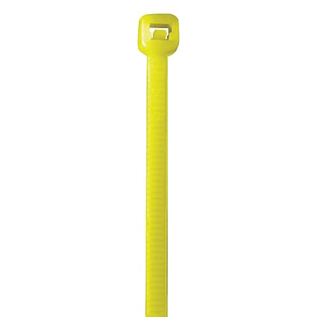 Office Depot® Brand Cable Ties, 50 Lb, 18", Fluorescent Yellow, Pack Of 500