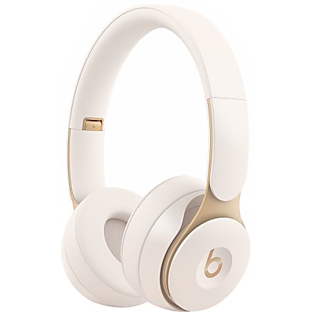 Beats by Dr. Dre Solo Pro Wireless Noise Cancelling Headphones - Ivory - Stereo - Wireless - Bluetooth - Over-the-head - Binaural - Circumaural - Noise Canceling - Ivory