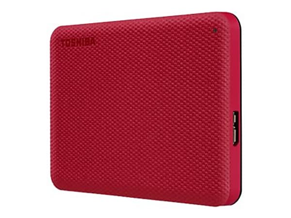 Toshiba Canvio Advance Portable Red Hard Office Depot Drive - 2TB External
