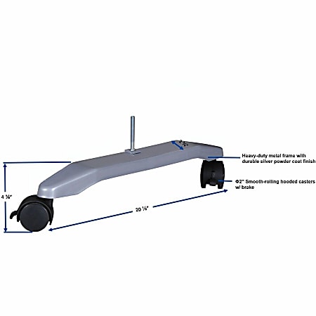 Lorell Mobile T-Foot Set With Casters - 2.4 Lorell Mobile T-Foot Set With Casters - 2.4