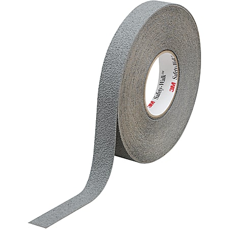 3M™ 370 Safety-Walk Tape, 3" Core, 1" x 60', Gray, Pack Of 4