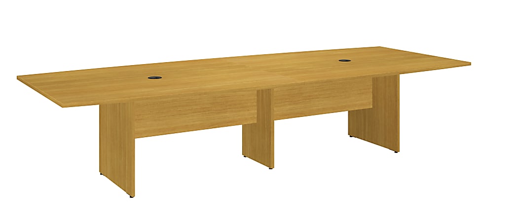 Bush Business Furniture Conference Table Kit, Boat-Shaped, Wood Base, 120"D x 48"W, Modern Cherry, Standard Delivery