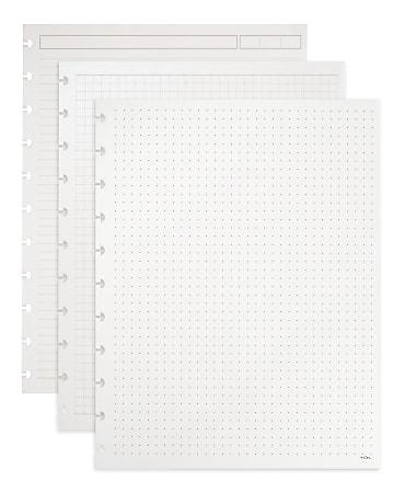 TUL® Discbound Notebook Refill Pages, Assorted Ruling, Letter Size, 600 Pages (300 Sheets), White