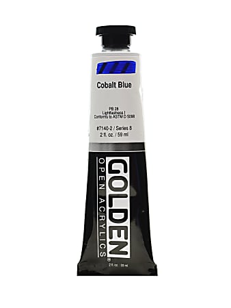 Golden OPEN Acrylic Paint, 2 Oz Tube, Cobalt Blue