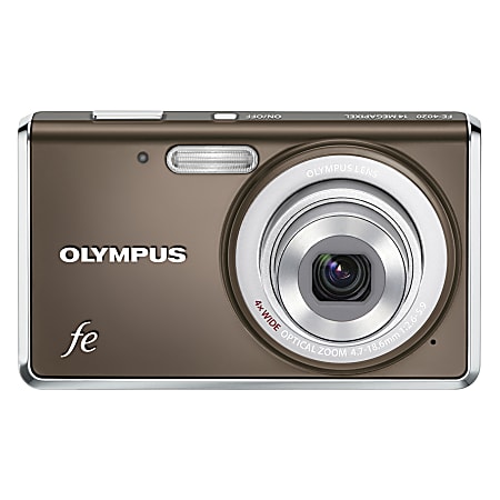 Olympus FE 4020 14.0 Megapixel Digital Camera Bundle Gray - Office