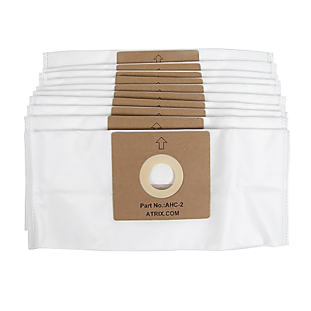AT&T Atrix HEPA Filter Bags, 6 Qt, White, Pack Of 12 Bags