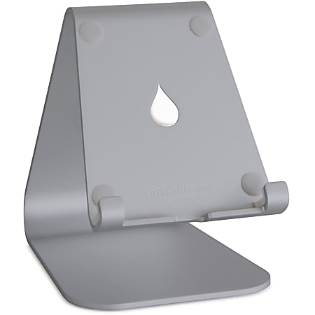 Rain Design mStand tablet stand- Space Grey - Angled stand provides a comfortable view. Cable outlet for easy management.