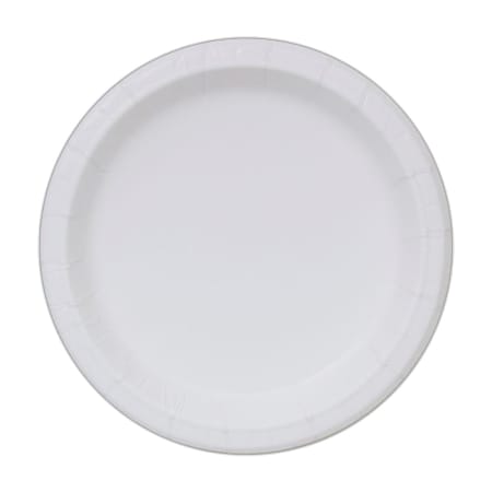 Aspen Ultra Coated Paper Plates, 8-1/2”, White, Case Of 250 Plates