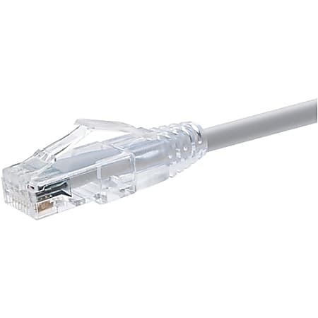 Unirise ClearFit Cat.6 UTP Patch Network Cable - 6" Category 6 Network Cable for Network Device - First End: 1 x RJ-45 Male Network - Second End: 1 x RJ-45 Male Network - Patch Cable - Gold Plated Contact - Gray