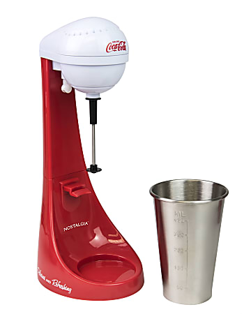 Nostalgia Electrics Coca-Cola Limited Edition 2-Speed Milkshake Maker, Red/White