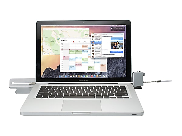CTA Digital Laptop Security Station - Mounting kit (mount bracket, mounting hardware, security station) - for notebook - lockable - metal, aluminum, ABS plastic - desktop