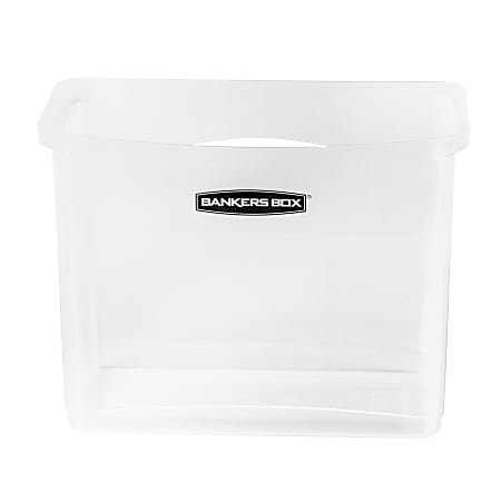 Bankers Box Portable Open Desktop File Box with Side Handles, 1 Each - Desktop - Hanging Rail, Handle, Durable - Clear - Polypropylene - 1 Each Bankers Box Portable Open Desktop File Box with Side Handles, 1 Each - Desktop - Hanging Rail, Handle, Durable - Clear - Polypropylene - 1 Each