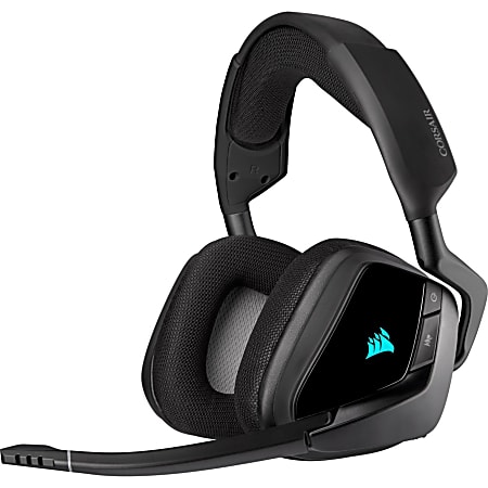 Corsair VOID RGB ELITE Wireless Premium Gaming Headset with 7.1 Surround Sound - Carbon - Stereo - Wireless - 40 ft - 32 Ohm - 20 Hz - 30 kHz - Over-the-head - Binaural - Circumaural - Omni-directional Microphone - Carbon