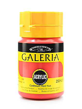 Winsor & Newton Galeria Flow Formula Acrylic Colors, 250 mL, Cadmium Red Hue, 95, Pack Of 2