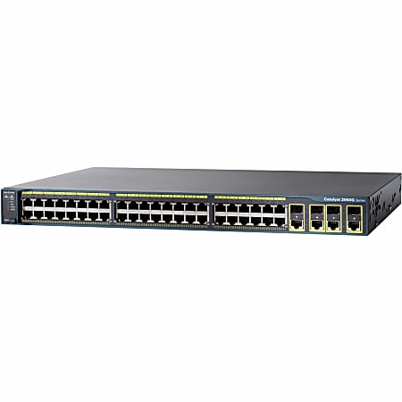 Cisco Catalyst WS-C2960-48PST-L Ethernet Switch - 48 Ports - Manageable - Fast Ethernet - 10/100/1000Bas - WSC296048PSTLRF