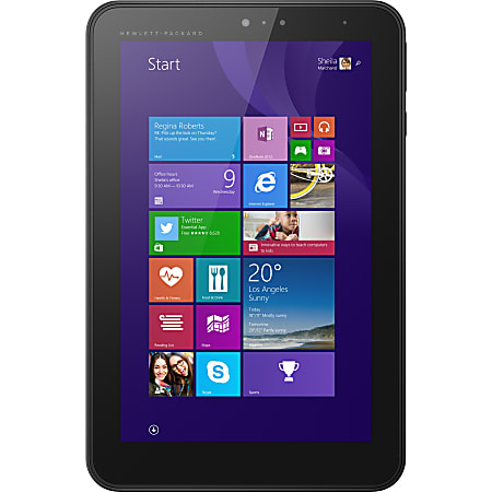 HP Pro Tablet 408 G1 Tablet - 8" - 2 GB DDR3L SDRAM - Intel Atom Z3736F Quad-core (4 Core) 1.33 GHz - 64 GB - Windows 8.1 Pro 32-bit - 1280 x 800 - In-plane Switching (IPS) Technology - Graphite Black