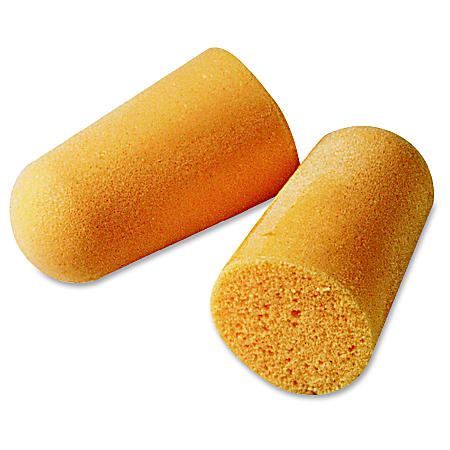 3M 1100 Uncorded Foam Earplugs - Noise Protection - Polyurethane - Orange - Smooth Surface, Uncorded, Comfortable