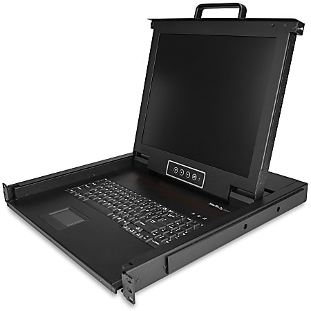 StarTech.com Rackmount KVM Console - Single-Port with 17-inch LCD Monitor - VGA KVM - Cable and Mounting Hardware Included - RKCONS1701