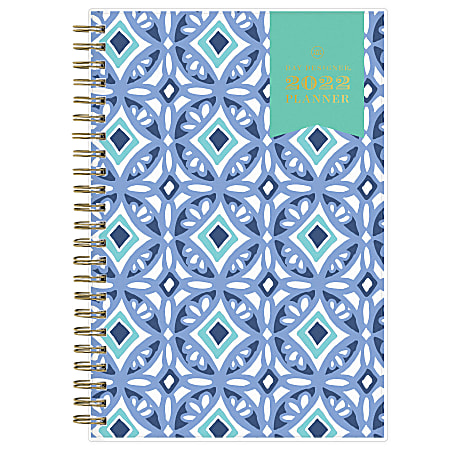 Blue Sky™ Day Designer Frosted Weekly/Monthly Planner, 5" x 8", Tile, January To December 2022, 101410