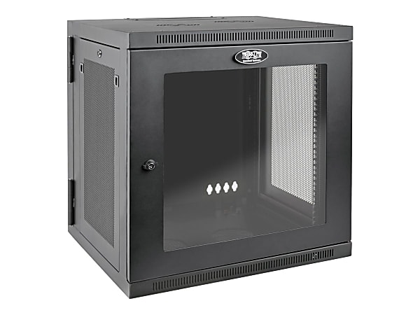Tripp Lite 12U Wall Mount Rack Enclosure Server Cabinet Hinged Deep Acrylic Window - For UPS - 12U Rack Height x 19" Rack Width x 24.50" Rack Depth - Wall Mountable - Black, Clear - Steel, Acrylic