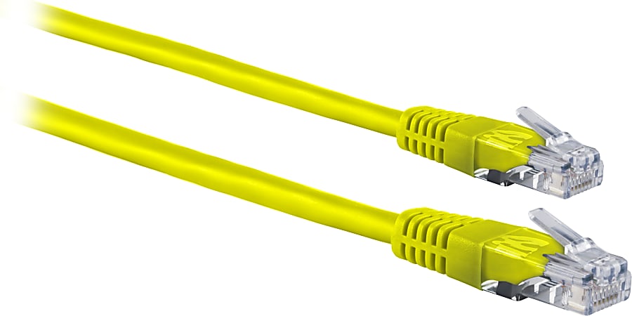 Ativa® Cat 5e Crossover Cable, 10’, Yellow, 26879