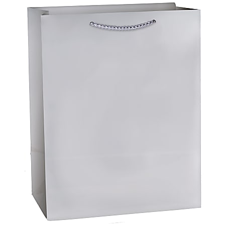 Amscan Medium Gift Bag, 9"H x 7"W x 4"D, Silver