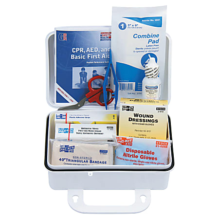 10 Person ANSI Plus First Aid Kit, Weatherproof Plastic, Wall Mount