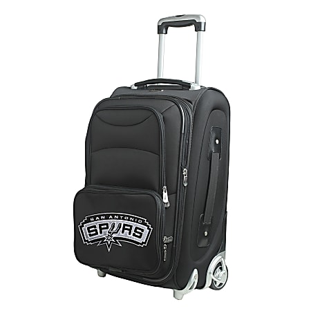 Denco Nylon Expandable Upright Rolling Carry-On Luggage, 21"H x 13"W x 9"D, San Antonio Spurs, Black