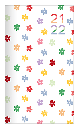 Office Depot® Brand Fashion Monthly Academic Planner, 3-1/2" x 6", Happy Hippie, July 2021 To June 2022, DX200580-009