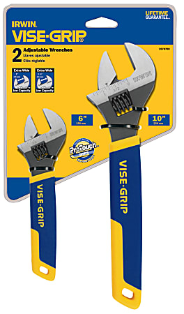 IRWIN Two-Piece Adjustable Wrench Set, 6" and 10" Tool Length