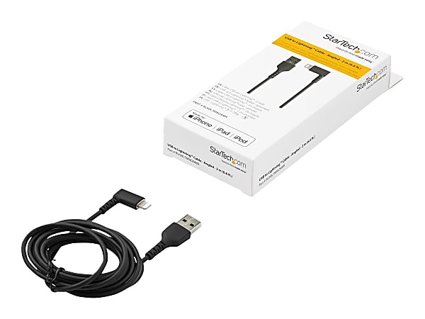 2m 6ft Angled Lightning to USB Cable - Lightning Cables, Cables