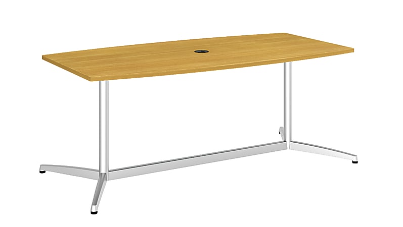 Bush Business Furniture Conference Table Kit, Boat-Shaped, Metal Base, 72"D x 36"W, Modern Cherry, Standard Delivery
