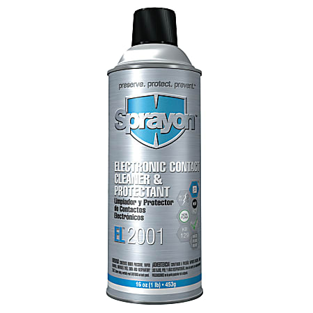 Sprayon® Electrical Aerosol Spray Lubricant/Cleaner, 16 Oz Can, Case Of 12