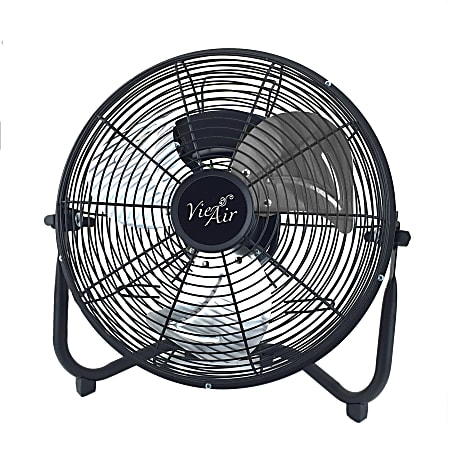 Vie Air 18" 3-Speed High-Velocity Floor Fan, 21"H x 21-1/2"W x 10"D, Black