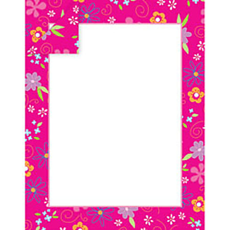 Gartner™ Studios 2-Sided Design Paper, 8 1/2" x 11", Bright Pink Flowers, Pack Of 50