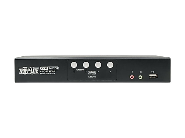 Tripp Lite 4-Port HDMI/USB KVM Switch with Audio/Video and USB Peripheral Sharing - KVM/audio/USB switch - 4x KVM/audio/USB - 1 local user - desktop