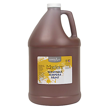 Handy Art Little Masters Washable Tempera Paint Gallon - 1 gal - 1 Each - Brown