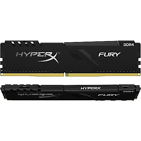 HyperX Fury 8GB DDR4 SDRAM Memory Module - For Desktop PC - 8 GB (2 x 4GB) - DDR4-2400/PC4-19200 DDR4 SDRAM - 2400 MHz - CL15 - 1.20 V - Unbuffered - 288-pin - DIMM - Lifetime Warranty