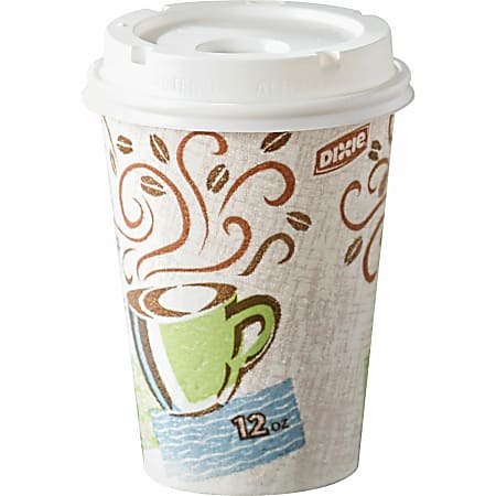 Dixie PerfecTouch Insulated Hot Paper Cups 12 Oz White 50 Cups Per Pack Set Of 6 Packs