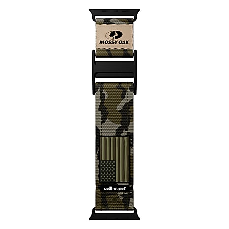 Mossy Oak® by cellhelmet® Premium Regular Nylon Band for Apple Watch® 44/45/46/49 mm, Bottomland®/Camouflage, WB-002
