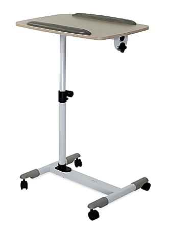 Mount-It! MI-7946 Laptop Cart Mobile Workstation, 34-1/8"H x 18-5/8"W x 6-1/8"D, Black