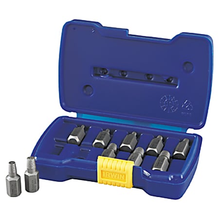 IRWIN Hex-Head Multi-Spline Screw Extractor Set, 10-Extractors