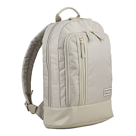 Fuel Millennial Organizer Backpack With 15" Laptop Pocket, Stone