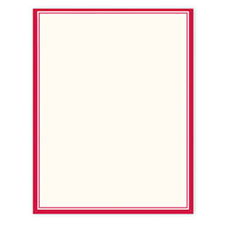 Gartner Studios Design Paper 8 12 x 11 60 Lb Red Border Pack Of