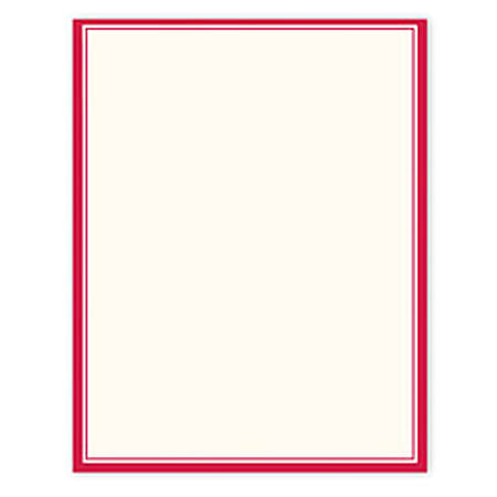 Gartner™ Studios Design Paper, 8 1/2" x 11", 60 Lb, Red Border, Pack Of 100 Sheets