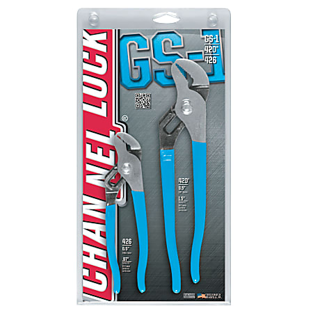 Tongue and Groove Straight Jaw Plier Set, 2